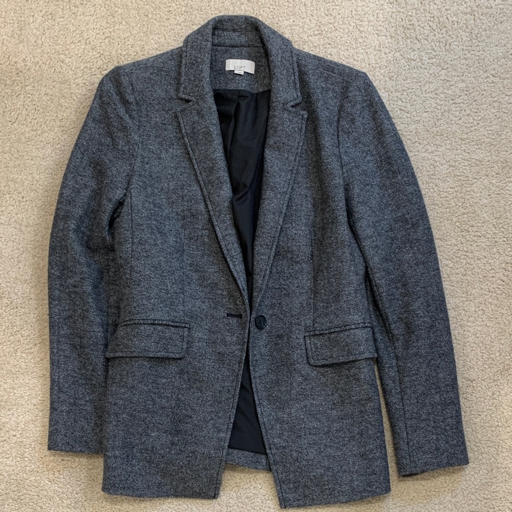 LOFT Charcoal Gray Blazer